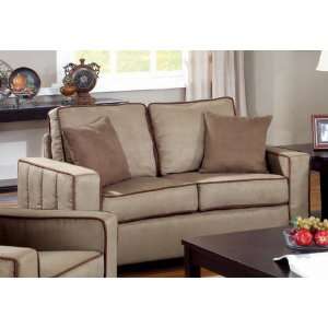   in Beige Microfiber with Brown Welts 