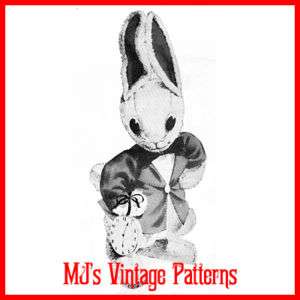 Vintage Pattern for Alice in Wonderlands White Rabbit  