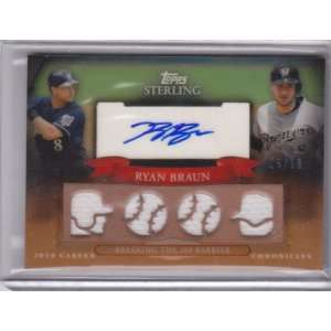  2010 Topps Sterling Ryan Braun AUTOGRAPH RELIC CARD #05/10 