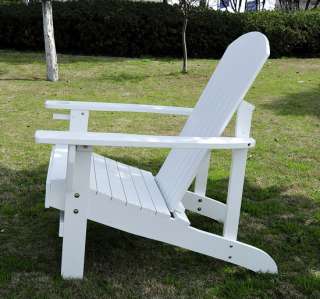 New White Adirondack chair Patio garden Lawn outdoor backyard Chairs 