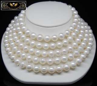 MP Nobler 9 10mm AAA+ white pearls necklaces 80Long  