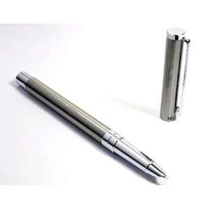   Silver Carved Ring Cap Fountain Pen with Push in Style Ink Converter