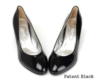 New Womens Patent Mid Heel Pumps Shoes size US 9 10 11  
