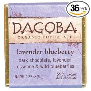 Dagoba Organic Chocolate Tasting Squares, Lavender Blueberry (Dark 