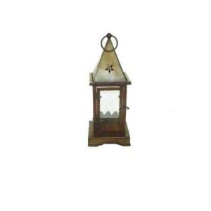  Metal & Glass Hanging or Table Accent Candle Lantern 