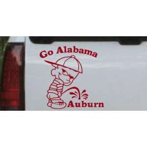 Red 24in X 22.5in    Go Alabama Pee On Auburn Car Window Wall Laptop 