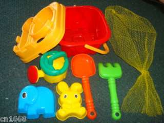 this is new plastic sand bucket kids beach toy play set.