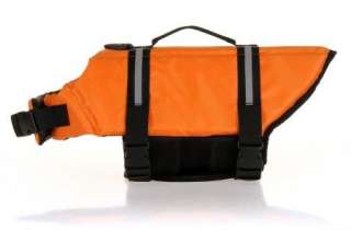 NEW Dog Pet Swimming Preserver Boat Life Vest Orange ALL SIZES Free 