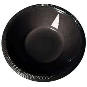  Plastic Plates and Bowls  12 oz. Jet Black Colored Plastic 