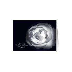  Be My Hostess Wedding White Rose Card Health & Personal 