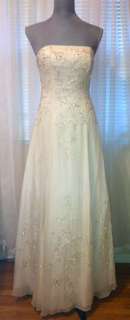 TIFFANY DESIGNS Corset Wedding Gown White Party Strapless Dress Sz 4 $ 