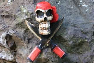 Pirate w/ Cross Knives Hanging Sign 10   Pirate Decor  