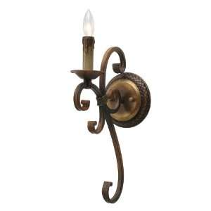 Golden Lighting 6095 1W GP Alante One Light Wall Sconce, Golden Pecan 