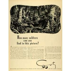  1943 Ad Coty Camouflage Creams Soldiers Military WW2 