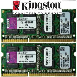 New Kingston SODIMM DDR3 1333MHz 8GB (2PCs x 4GB) for Apple iMac Mac 