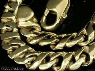 9K 9ct SOLID Gold Figure 8 CURB LINK Bracelet 23cm LONG  