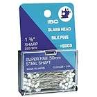 Clotilde IBC Glass Head Silk Pins 1 3/8 Super Fine .50mm Steel Shaft 