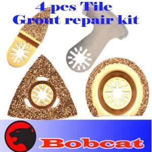 Pcs Grout Tile Cut Repair Kit Carbide Diamond Oscillating Multi Tool 