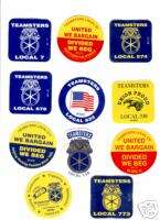 TEAMSTERS UNION STICKERS HUGE LOT UNION PROUD #20  