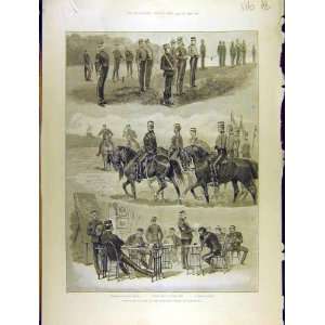  1889 School Cavalry Aldershot Manoeuvres Sketches Camp 