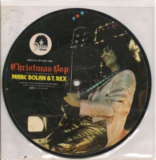 MARC BOLAN & T REX rare picture disc 45,~CHRISTMAS BOP  