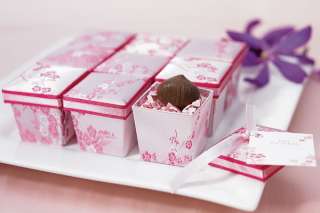 ASIAN PINK BROCADE WEDDING TABLE DECORATION FAVOR BOXES 068180000043 