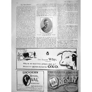 1908 PORTRAIT MR. CHESTERTON AUTHOR OXO CIGARETTES 