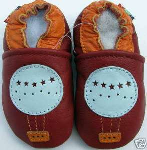 soft leather baby shoes balloon dark red 0 6m  