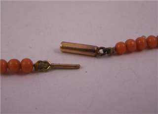 ANTIQUE VICTORIAN 9CT GOLD CORAL NECKLACE*  