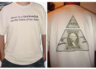 GEORGE WASHINGTON Terrorist libertarian Tshirt Sm   XL  