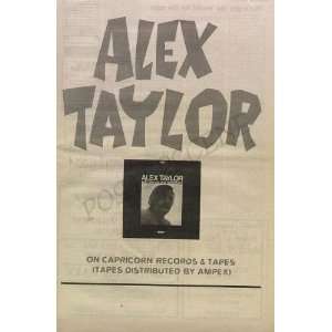  Alex Taylor Friends & Neighbors LP Promo Poster Ad 1971 