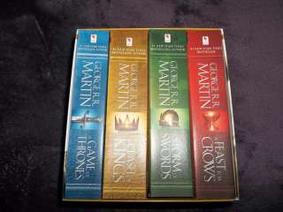 George R. R. Martins A Game of Thrones 4 book Boxed Set   FREE SHIP 