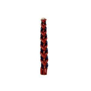  28 CM Havdalah Candle with Red and Blue Braiding