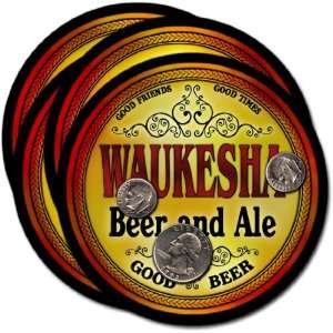  Waukesha , WI Beer & Ale Coasters   4pk 