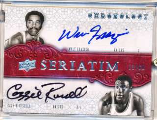 2007 08 UD CHRONOLOGY WALT FRAZIER CAZZIE RUSSELL DUAL AUTO 13/60 