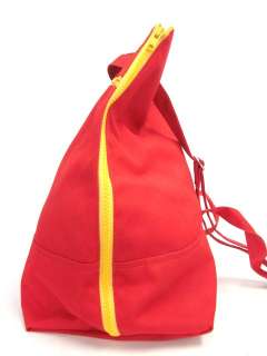 TOTE LE MONDE Red Yellow Backpack Tote Diaper Handbag  