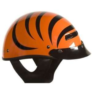 Brogies Bikewear NFL Cincinnati Bengals Motorcycle Half Helmet (Orange 