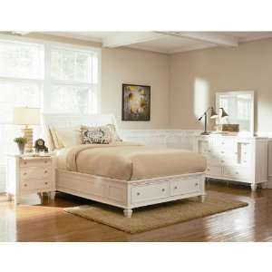  Coaster Furniture Sandy Beach Storage Bedroom Set (White 