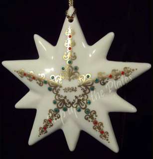 Lenox China 1994 Annual Ornament China Jewels Star MIB  