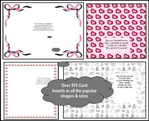 All inserts have verses and either clipart images, borders or complete 