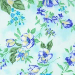  RJR6830 2 Painting Watercolor, Blue Flowers on Aqua By RJR 