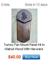TURKEY FAN MOUNT PANEL KIT IN WALNUT WOOD WITH HARWARE  