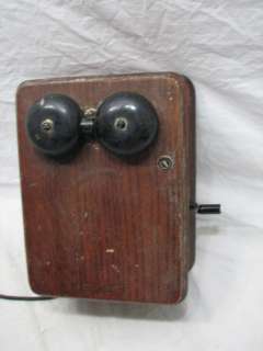 ANTIQUE KELLOGG WESTERN ELECTRIC WALL TELEPHONE RINGER BOX W/DESK 
