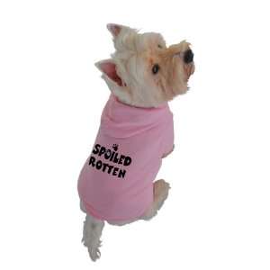   Ruff and Meow Dog Hoodie, Spoiled Rotten, Pink, Medium