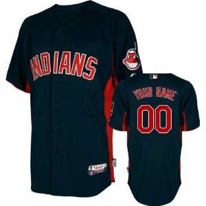Cleveland Indians Majestic  Personalized With Your Name  Navy/Scarlet 