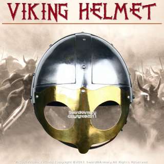 Medieval Viking Warriors Steel Helmet w/ Chin Strap  