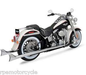 97/11 HARLEY SOFTAIL LONG FISHTAIL DUAL SIDE EXHAUST PYTHON COMPLETE 