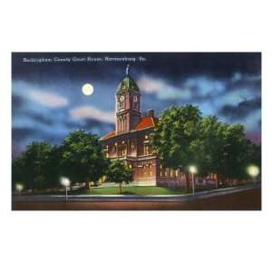   View of the Rockingham County Court House at Night, c.1956 Giclee