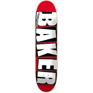  Baker Brand Logo White Med Skateboard Deck   8 x 32 