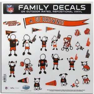 Cleveland Browns NFL Family Car Decal Set (Large) Sports 